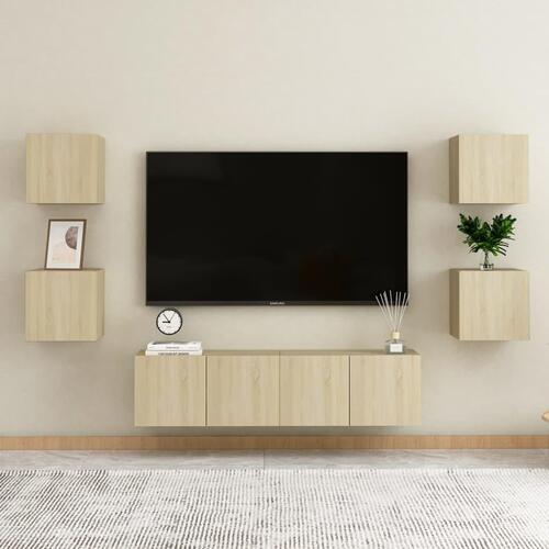 Sengeskabe 2 stk. 30,5x30x30 cm sonoma-eg