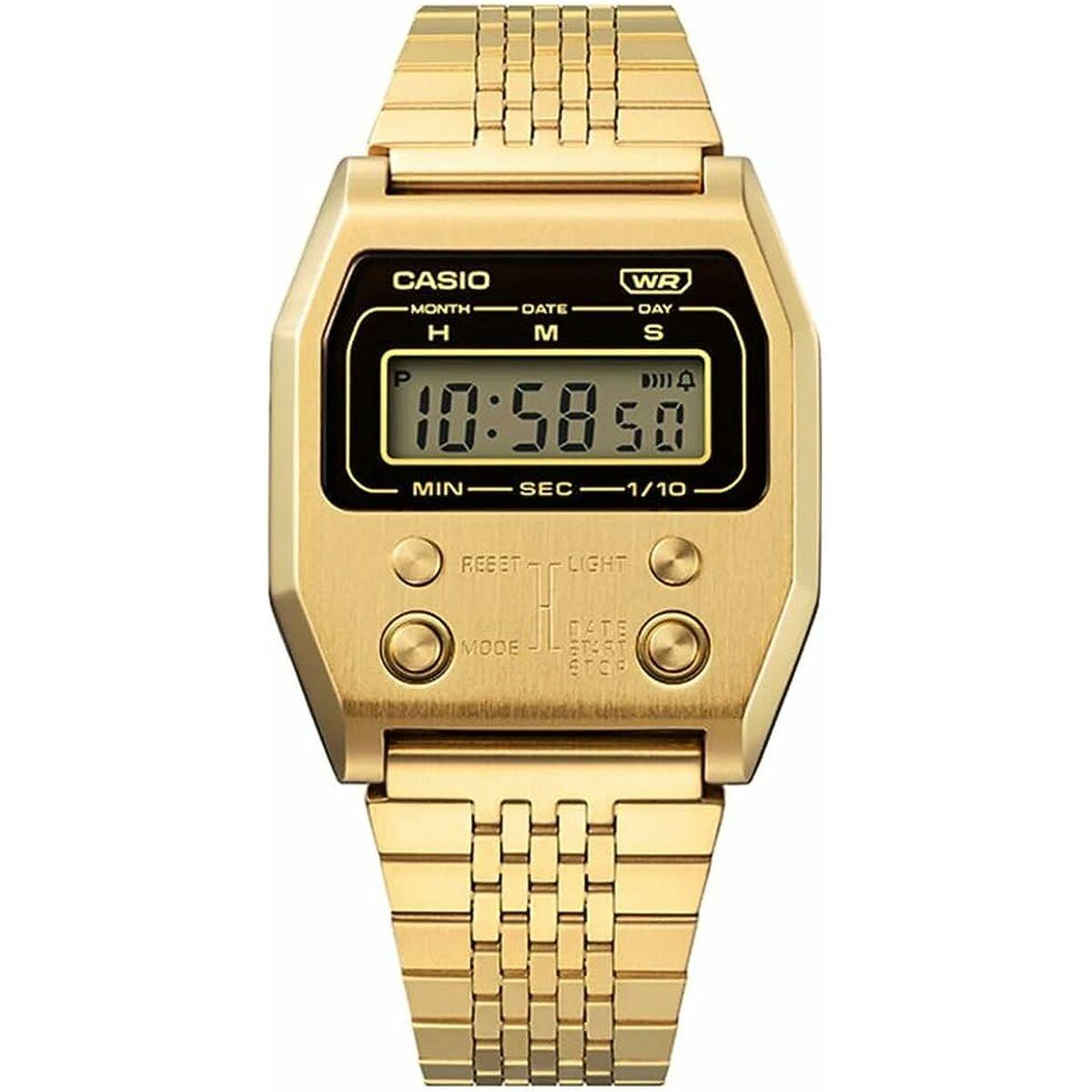 Herreur Casio A1100G-5EF digital armbåndsur - guldfarvet billede