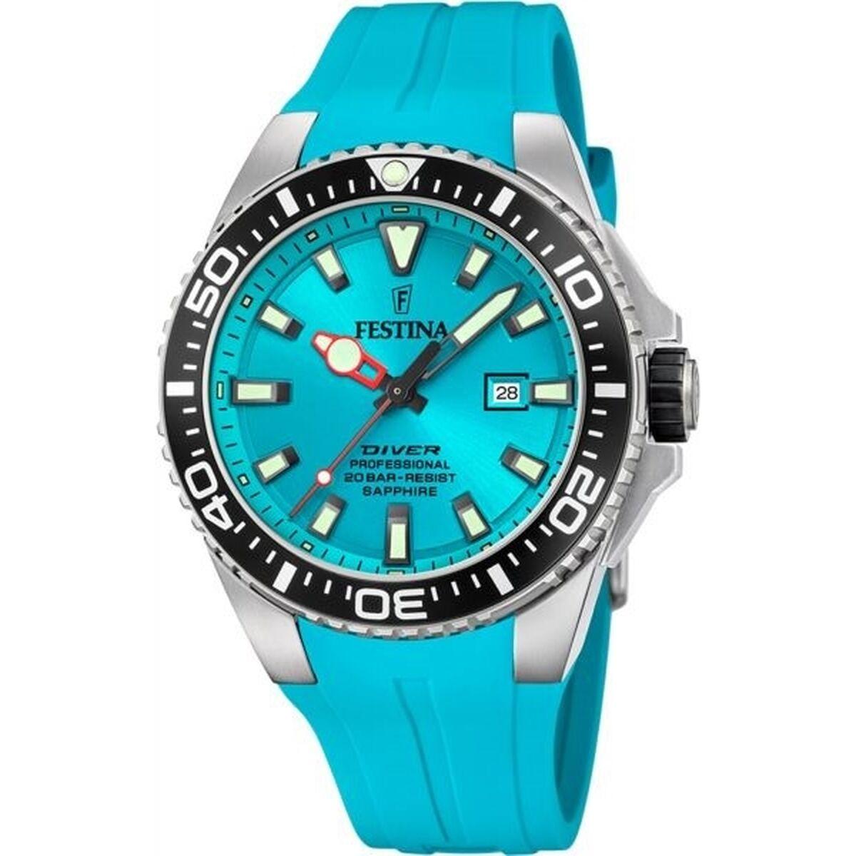 Festina F20664/5 herreur - turkisblå dykkerstil billede