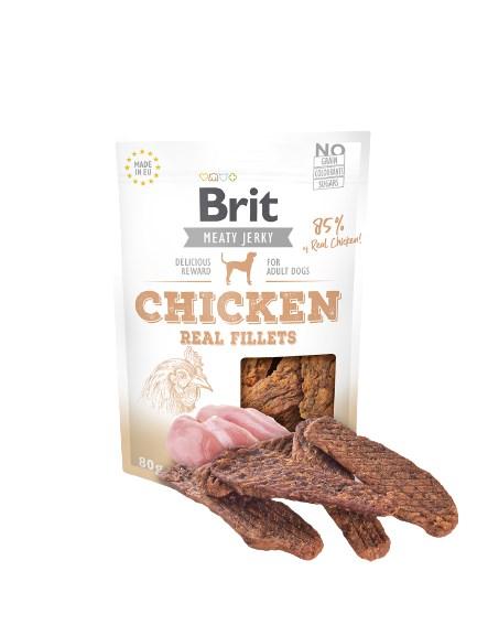 Hundegodbidder Brit Meaty Jerky Kyllingefilet – 80 g billede
