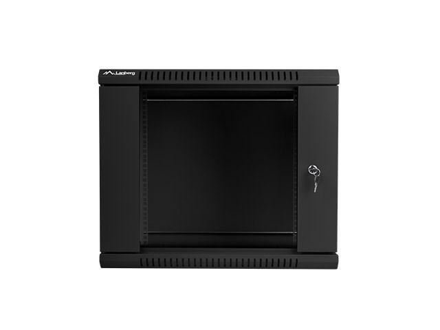 Vægmonteret 19" rackskab 9U - Lanberg, sort (600×600 mm) billede