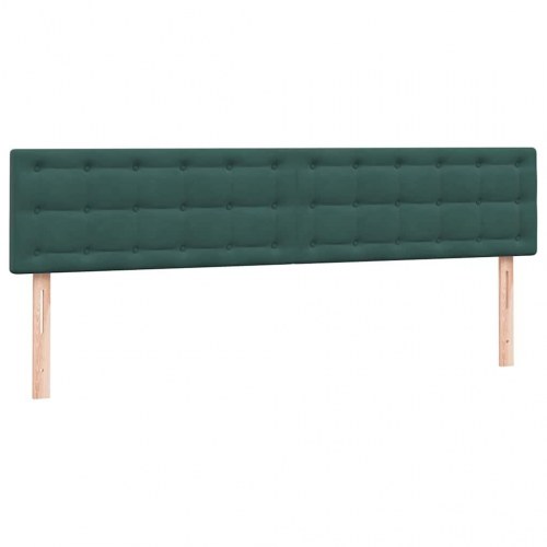 Kontinentalseng med madras 180x210 cm fløjl mørkegrøn