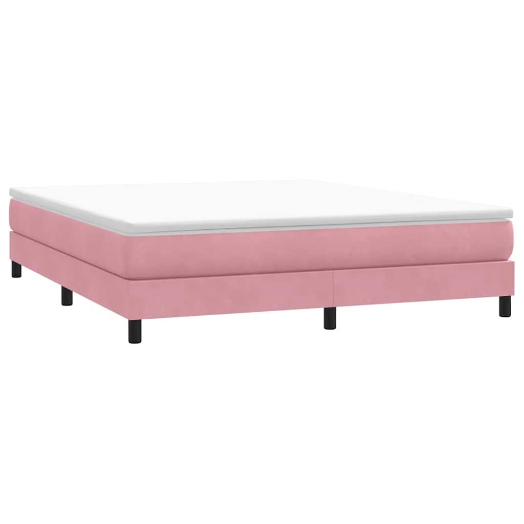 Kontinentalseng uden madras 180x210 cm fløjl lyserød billede