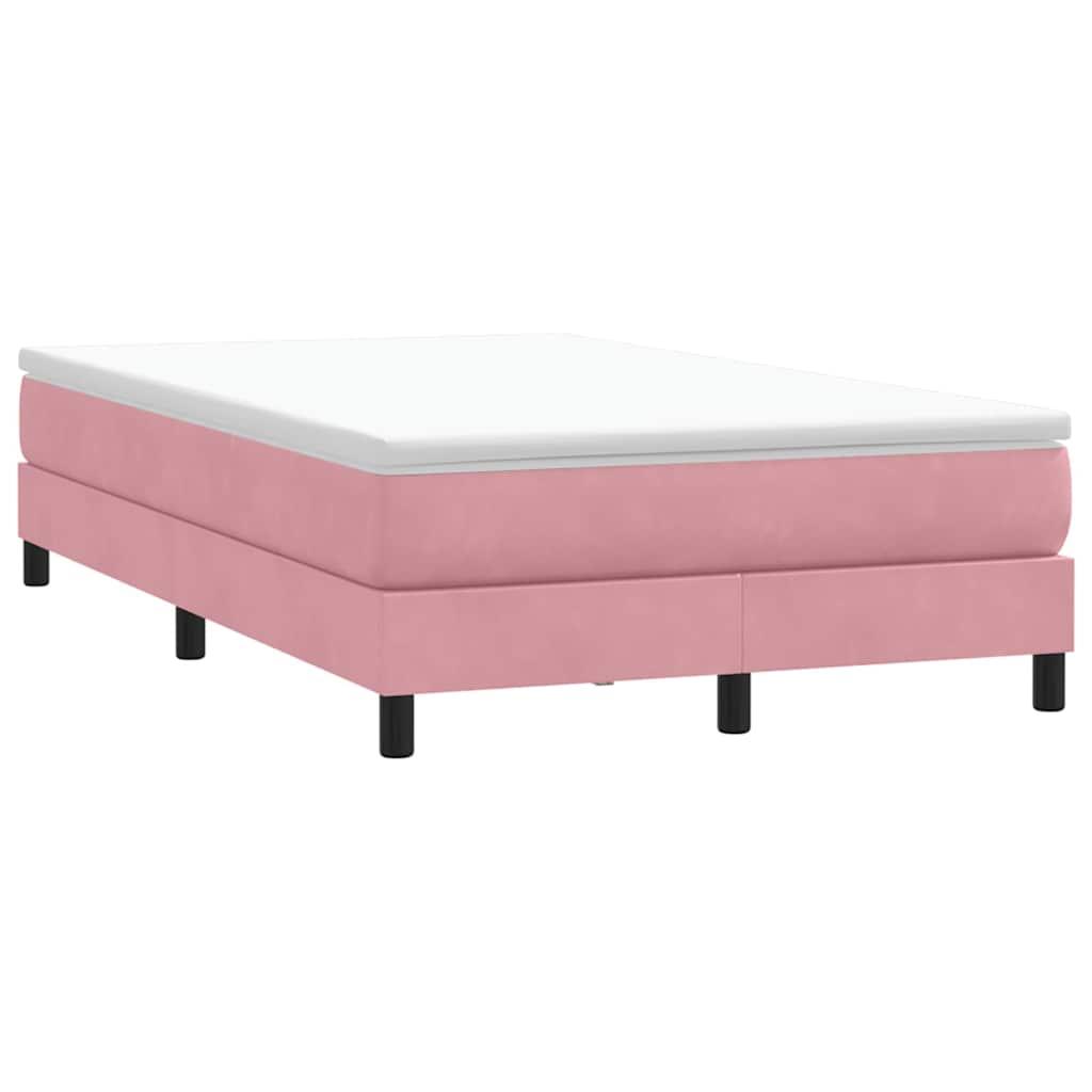 Kontinentalseng uden madras 120x210 cm fløjl lyserød billede