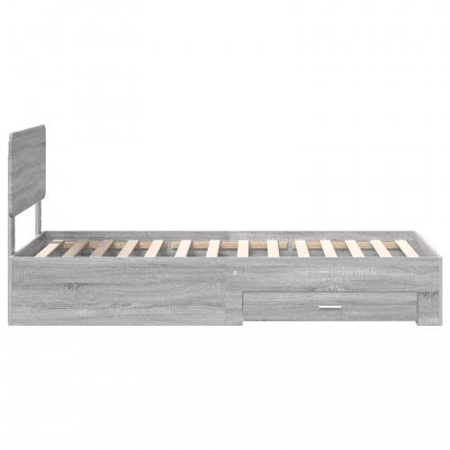 Sengestel med skuffe 90 x 190 cm - grå sonoma