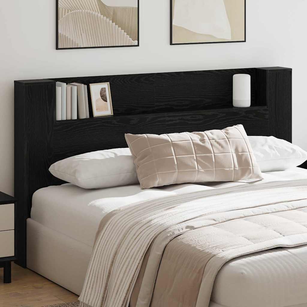Hovedgærde Sort eg 180 x 17 x 104,5 cm Konstrueret træ billede