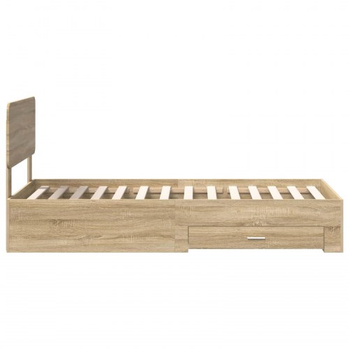 Sengestel med skuffe 90 x 200 cm - Sonoma eg