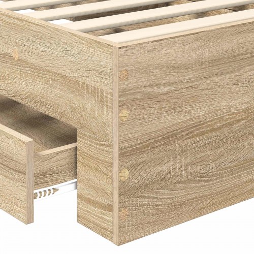 Sengestel med skuffe 90 x 200 cm - Sonoma eg