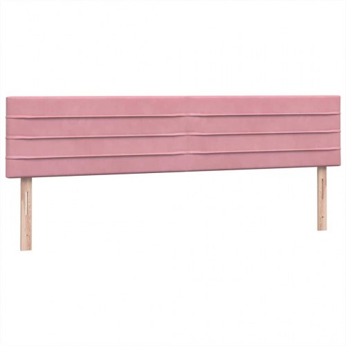 Kontinentalseng med madras 180x210 cm - fløjl, lyserød