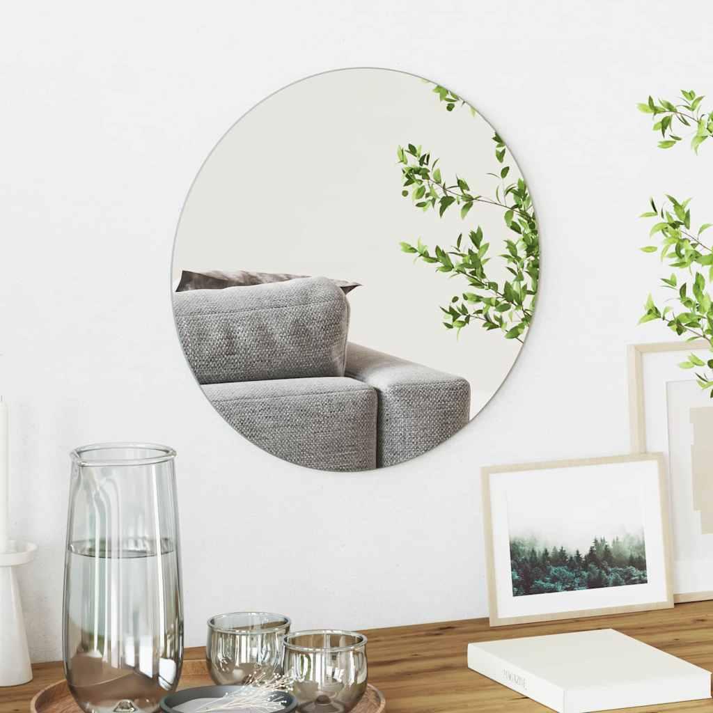Vægspejl Ø 40 cm hærdet glas billede