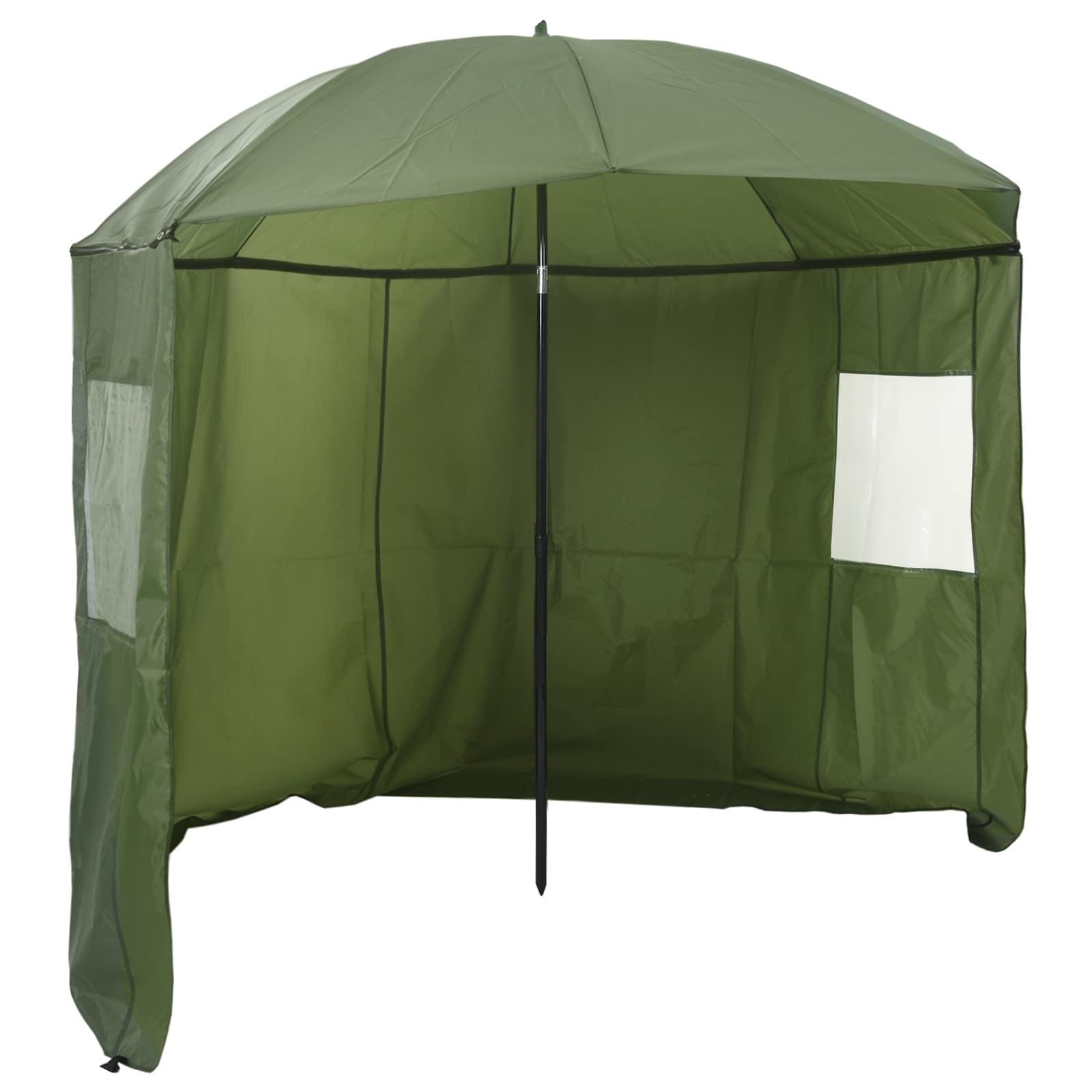 Fisker Parasol Gul army 220 x 193 cm Oxford polyester billede