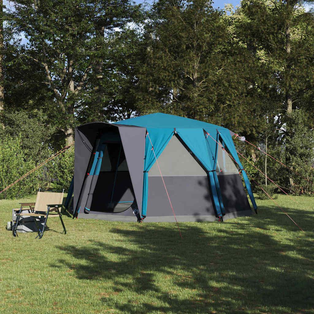 Hyttetelt Blå 425 x 396 x 222 cm 185T Polyester med PU Coating billede