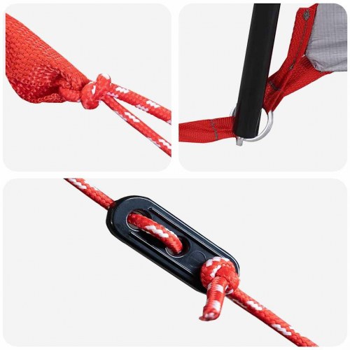 Telt med tag med opbevaring Grå og orange 680 x 510 x 210 cm