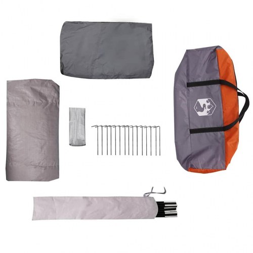 Telt med tag med opbevaring Grå og orange 680 x 510 x 210 cm