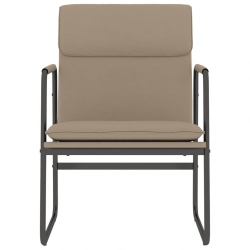 Loungestol i kunstlæder - 55 × 64 × 80 cm, cappuccino
