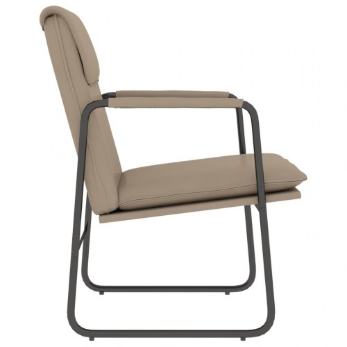 Loungestol i kunstlæder - 55 × 64 × 80 cm, cappuccino