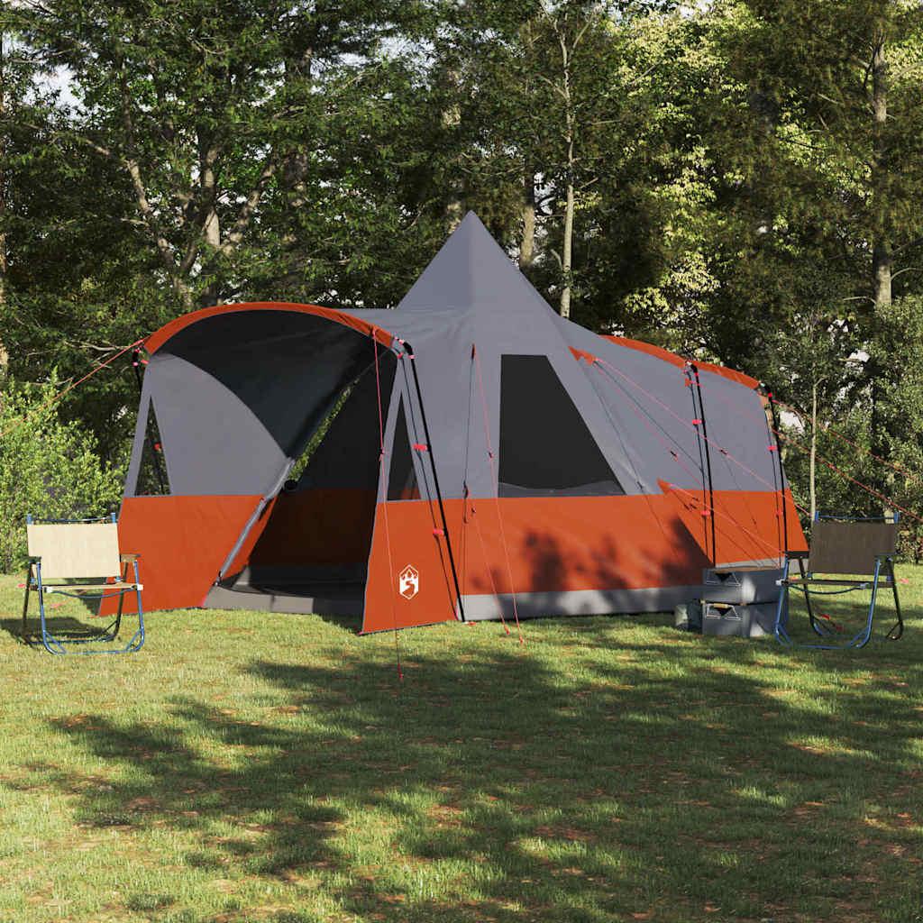 Teepee Telt med tag Grå og orange 720 x 465 x 295 cm billede