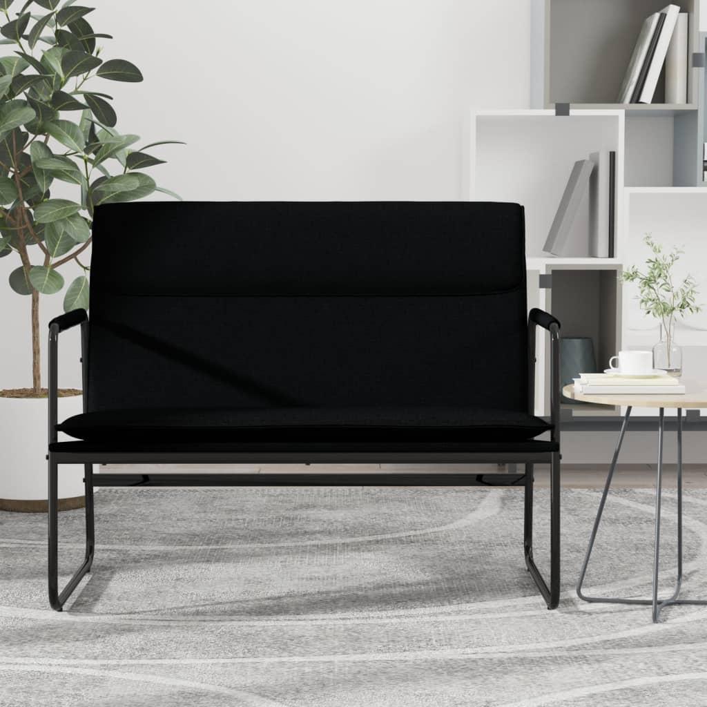 Bænk 100x64x80 cm stof sort billede