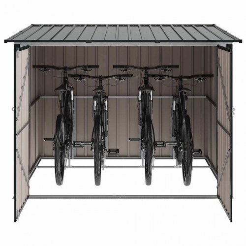 Cykelskur 3 stk Antracit 215 x 206 x 157 cm Metal