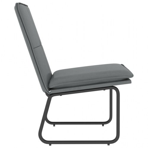 Loungestol i kunstlæder - grå, 54×75×76 cm