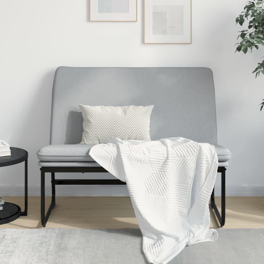 Bænk 100x75x76 cm stof lysegrå billede