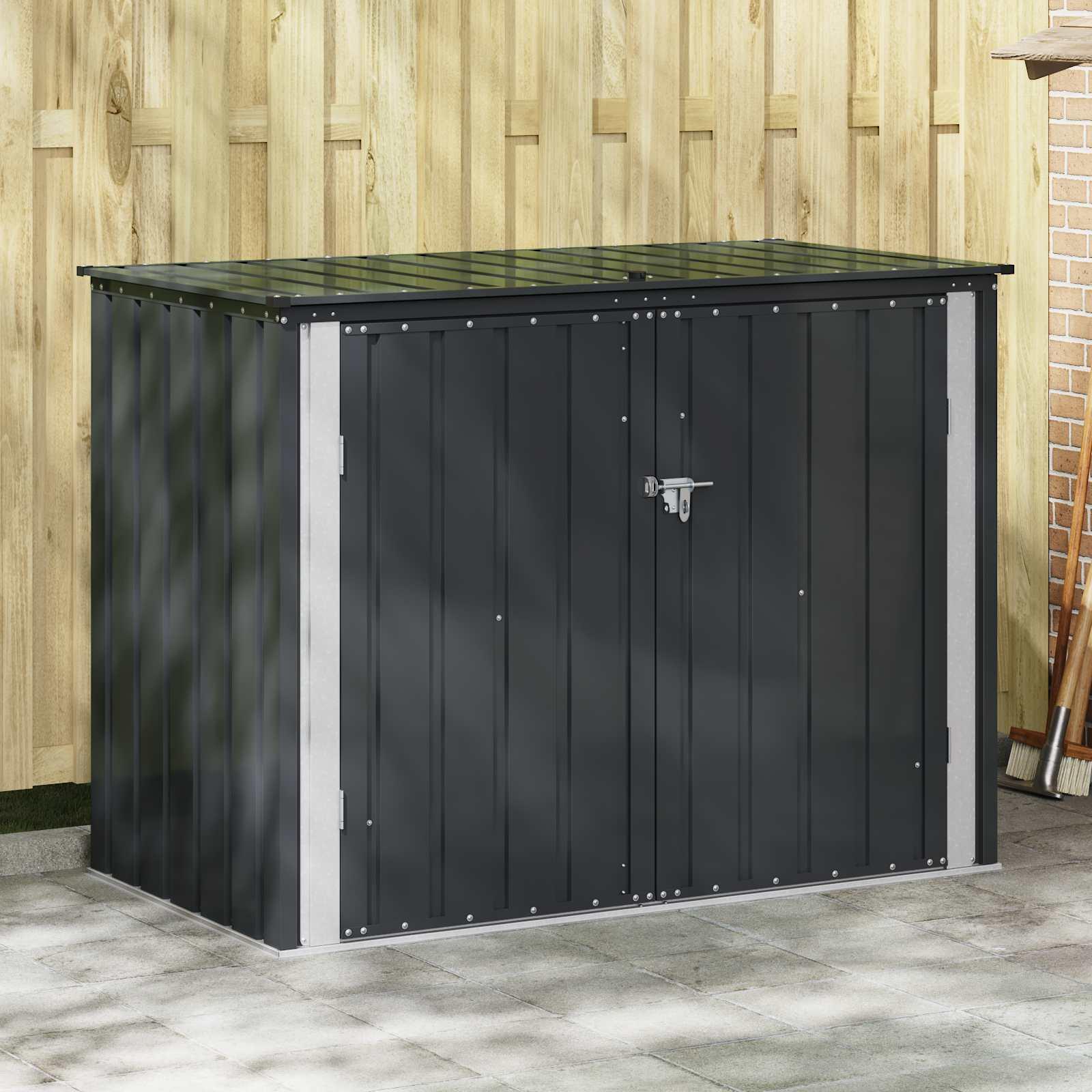 Have Opbevaringskasse Sort 151,5 x 82 x 110,5 cm Stål billede