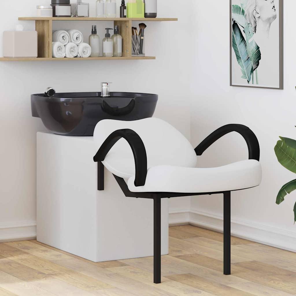 Shampoo Stol Hvid og sort 63 x 141 x 92 cm PVC billede