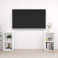 Tv-skabe 2 stk. 72x35x36,5 cm konstrueret træ hvid