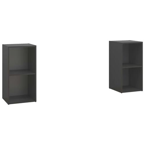 Tv-skabe 2 stk. 72x35x36,5 cm konstrueret træ grå
