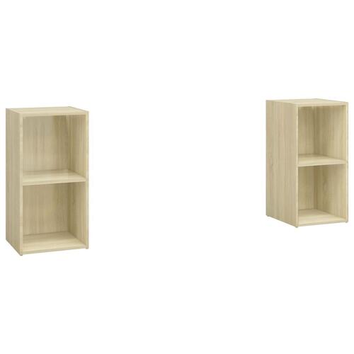 Tv-skabe 2 stk. 72x35x36,5 cm konstrueret træ sonoma-eg