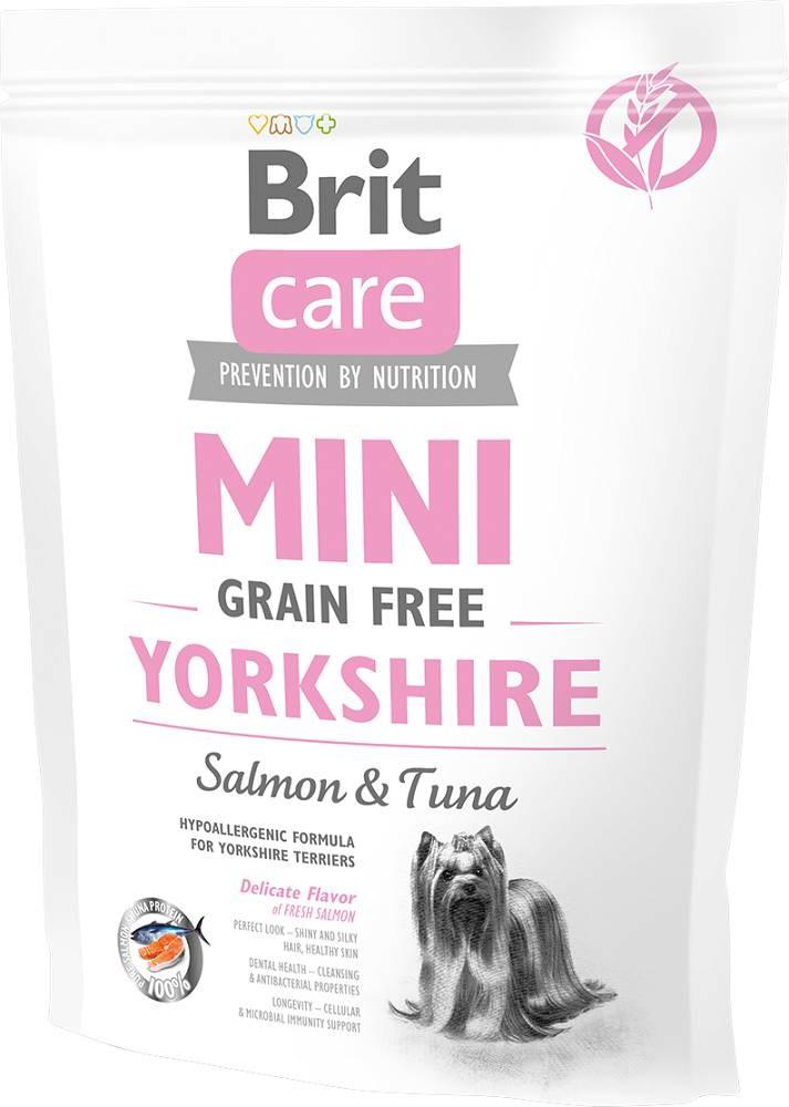 Hundefoder kornfri Brit Care Mini Yorkshire – laks & tun, 400 g billede