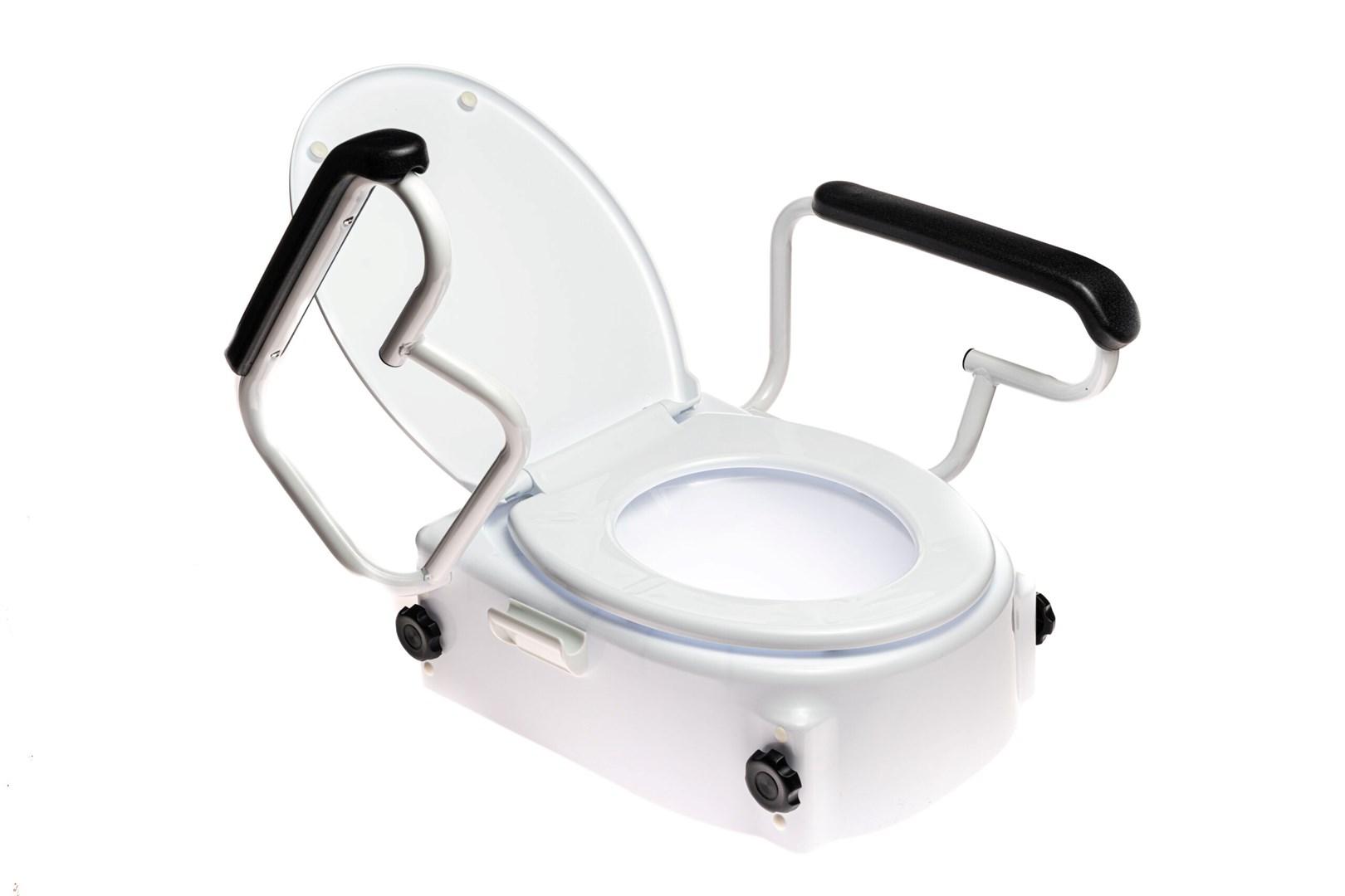 Toiletforhøjer med låg og armlæn ANTAR AT51204 billede