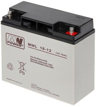 Blyakkumulator MPL POWER ELEKTRO MWL 18-12 VRLA AGM 12 V 18 Ah