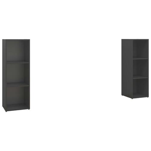 Tv-skabe 2 stk. 107x35x37 cm konstrueret træ grå