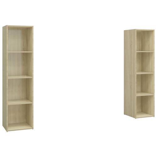 Tv-skabe 2 stk. 142,5x35x36,5 cm konstrueret træ sonoma-eg