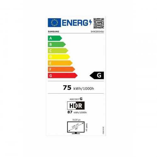 Samsung Odyssey OLED G9 LS49CG934SUXEN 49" buet gaming-skærm - 240 Hz DQHD