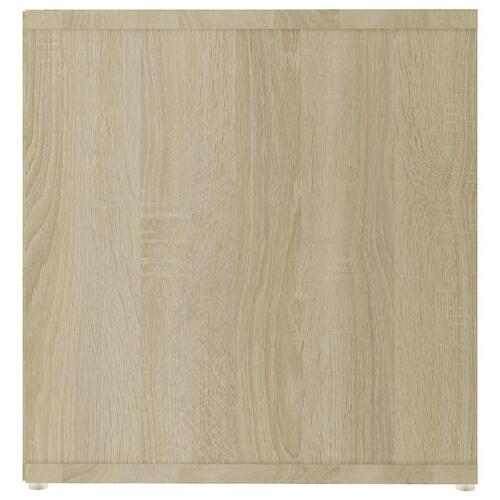 Tv-skabe 2 stk. 142,5x35x36,5 cm spånplade hvid og sonoma-eg