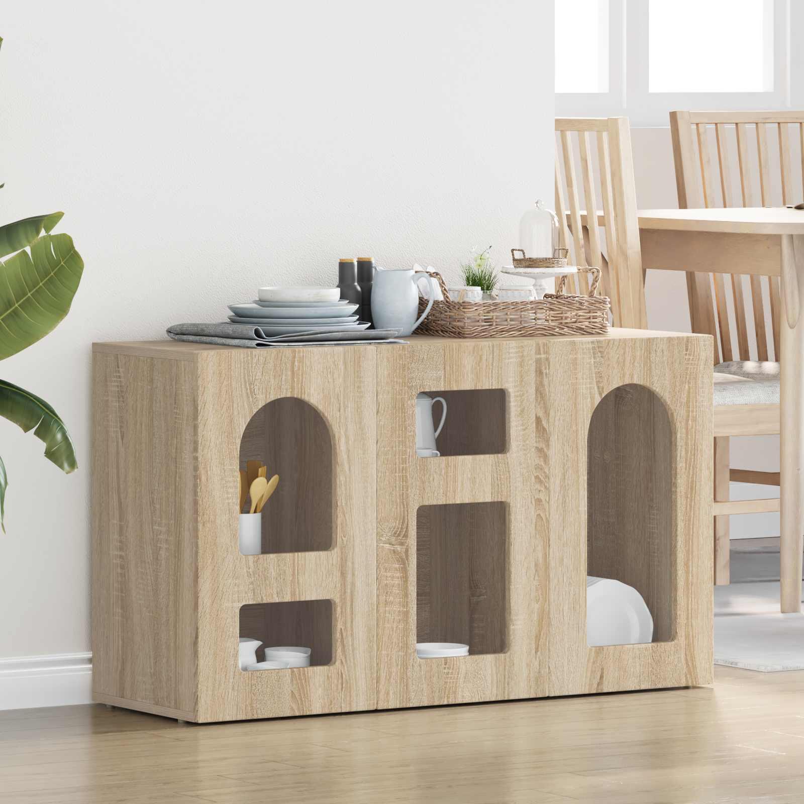 Sidebord Sonoma eg 100 x 35 x 59 cm Konstrueret træ billede