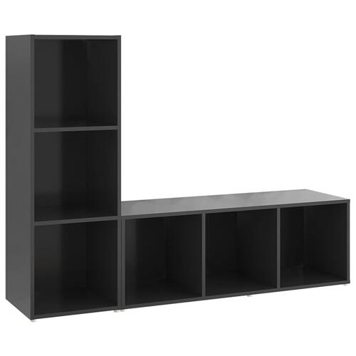 Tv-skabe 2 stk. 107x35x37 cm konstrueret træ grå