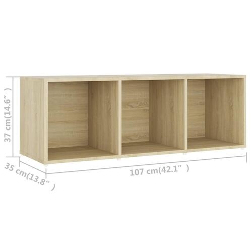 Tv-skabe 2 stk. 107x35x37 cm konstrueret træ sonoma-eg