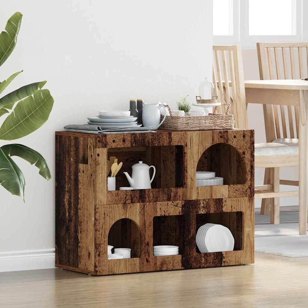 Sidebord Gammelt træ 80,5 x 35 x 59 cm Konstrueret træ billede