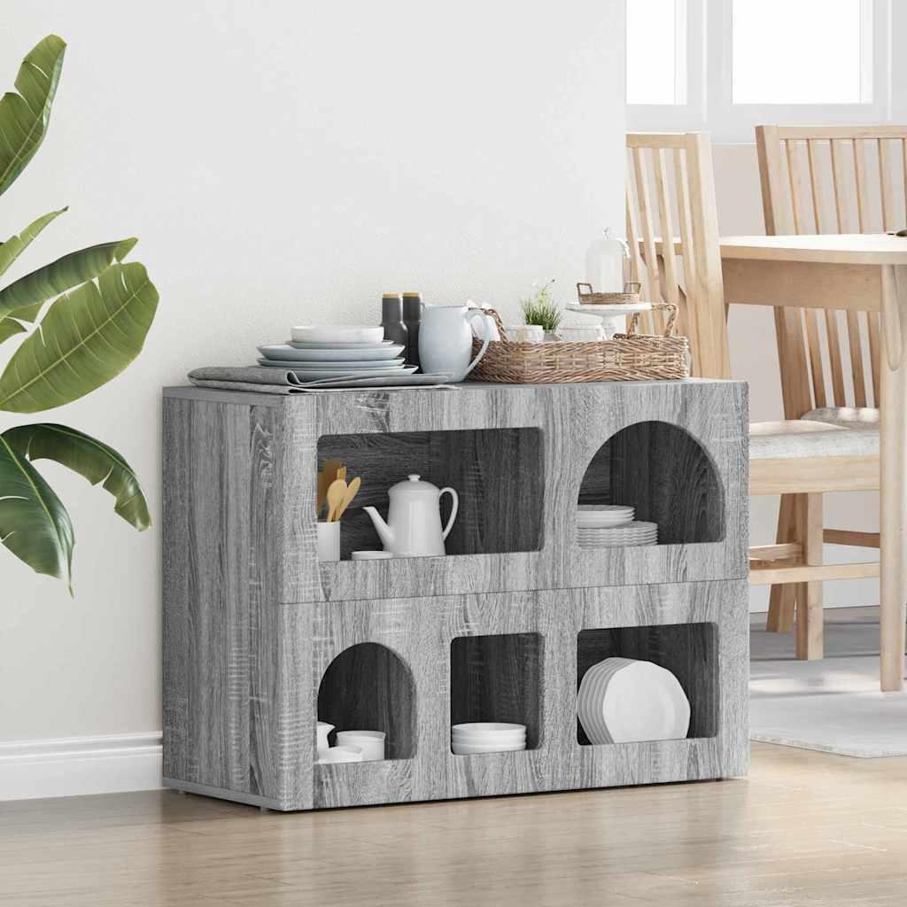 Sidebord Grå Sonoma 80,5 x 35 x 59 cm Konstrueret træ billede