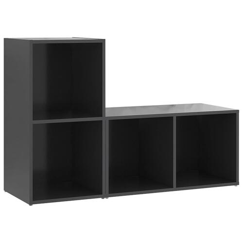 Tv-skabe 2 stk. 72x35x36,5 cm konstrueret træ grå