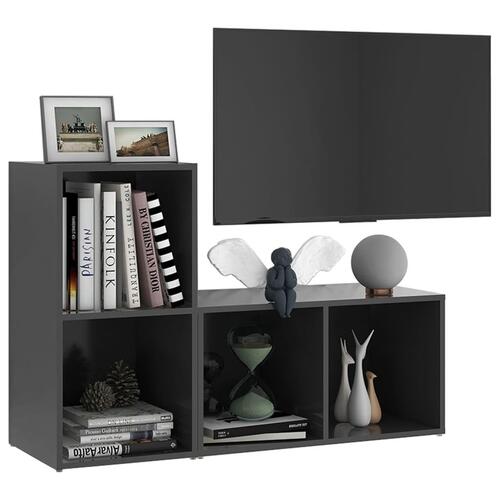 Tv-skabe 2 stk. 72x35x36,5 cm konstrueret træ grå