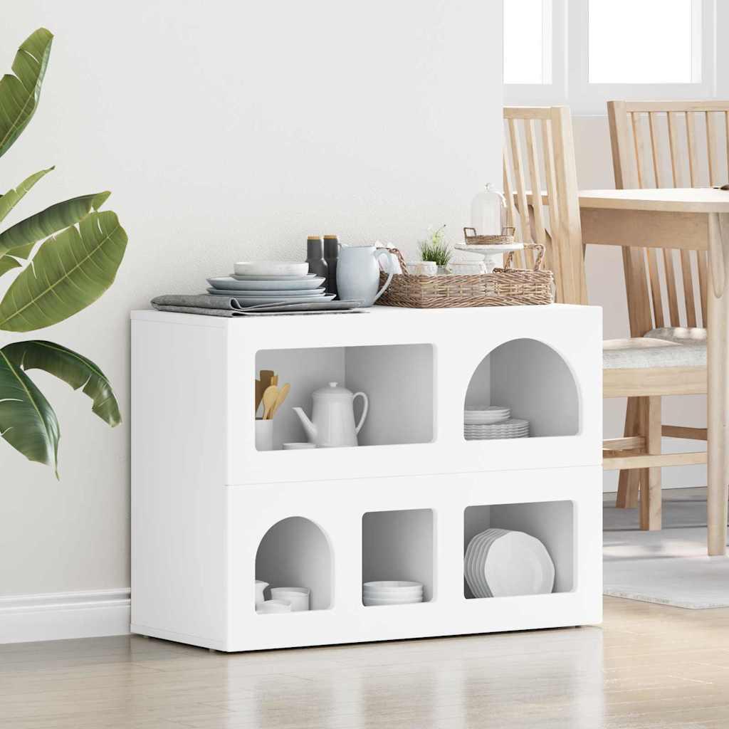 Sidebord Hvid 80,5 x 35 x 59 cm Konstrueret træ billede