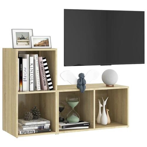 Tv-skabe 2 stk. 72x35x36,5 cm konstrueret træ sonoma-eg
