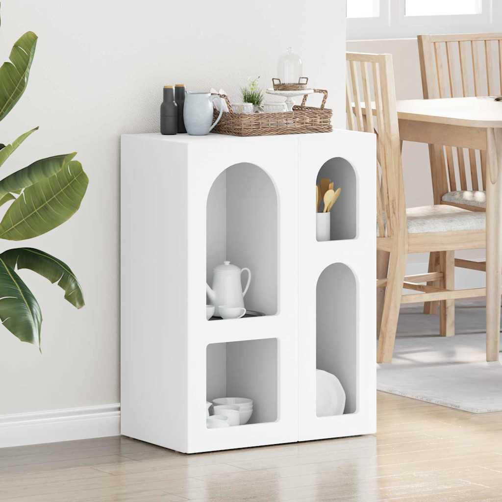 Sidebord Hvid 59 x 35 x 80.5 cm Konstrueret træ billede