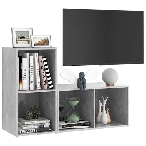 Tv-skabe 2 stk. 72x35x36,5 cm konstrueret træ betongrå