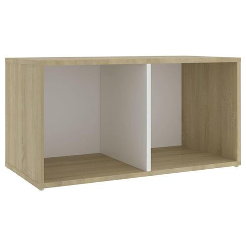 Tv-skabe 2 stk. 72x35x36,5 cm konstrueret træ hvid og sonoma-eg