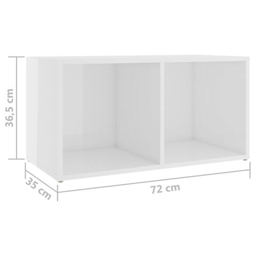 Tv-skabe 2 stk. 72x35x36,5 cm konstrueret træ hvid højglans